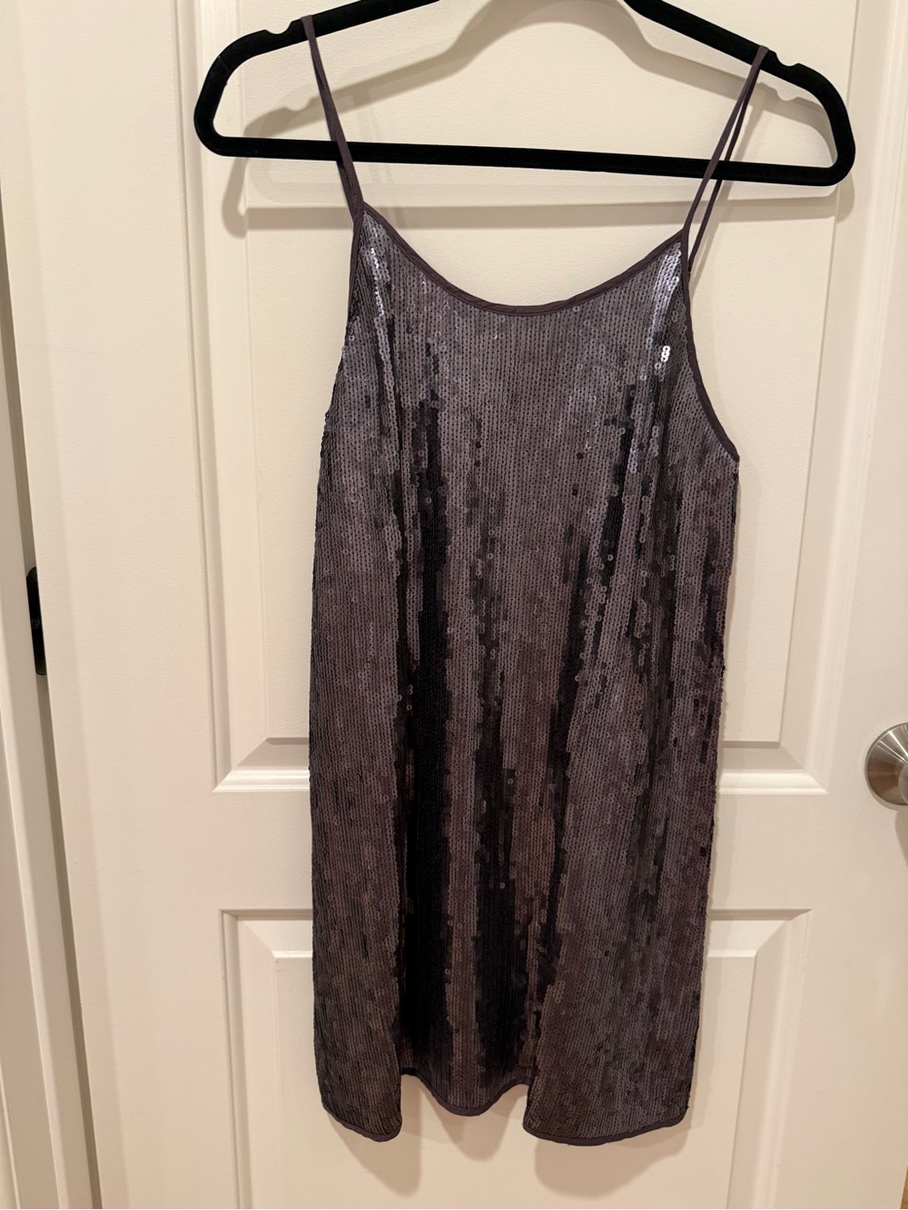 Chan Luu Gray Textured Knit Mini dress/could be worn as top, with Metal Logo Tag